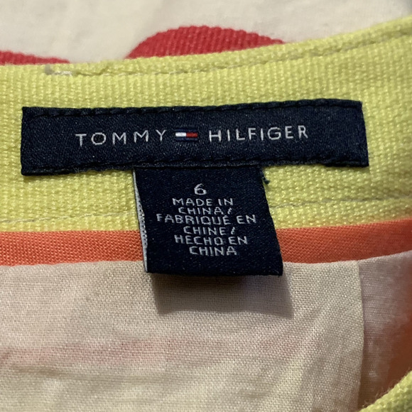 Tommy Hilfiger women’s Striped Short Sleeve linen blend preppy dress size 6 - Picture 7 of 9
